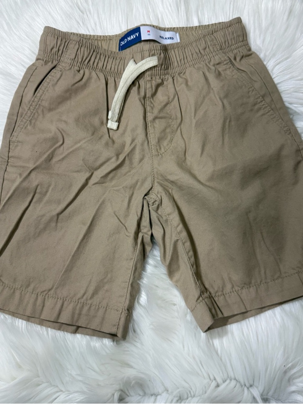 Old Navy Khaki Relaxed Fit Pull On Cotton Shorts -Boys- Size 8 (M) - Picture 10 of 14